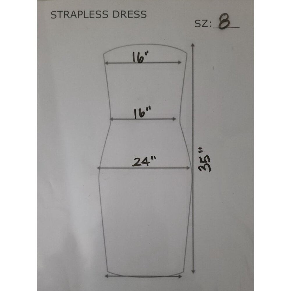 BCBGMaxAzria Black Eyelet Strapless Dress Fully Lined Size 8 - Picture 6 of 6